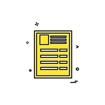 Document icon design vector Ilustración de archivo