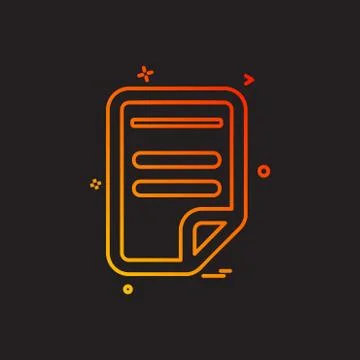 Document icon design vector Ilustración de archivo