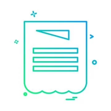 Document icon design vector Ilustración de archivo