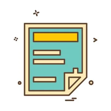 Document icon design vector Ilustración de archivo