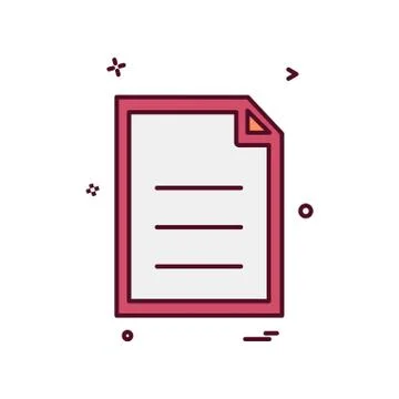 Document icon design vector Ilustración de archivo