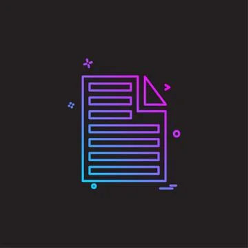 Document icon design vector Ilustración de archivo