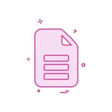 Document icon design vector Illustrazione stock
