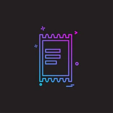 Document icon design vector Ilustración de archivo