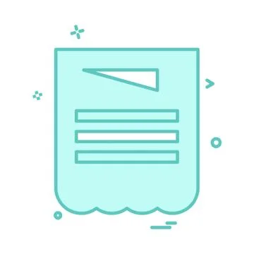 Document icon design vector Ilustración de archivo