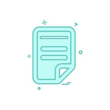 Document icon design vector Ilustración de archivo