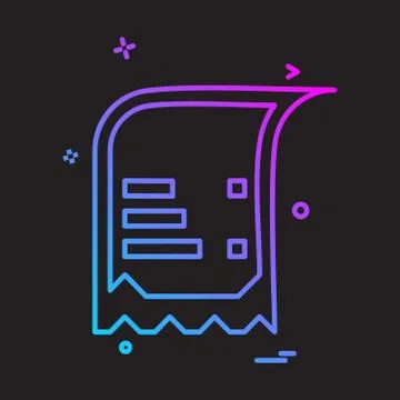 Document icon design vector Ilustración de archivo