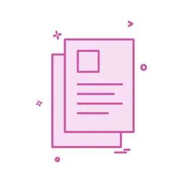 Document icon design vector Ilustración de archivo