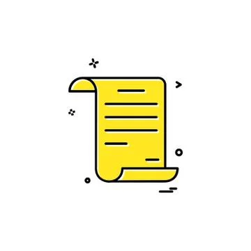 Document icon design vector Ilustración de archivo