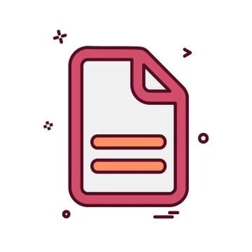 Document icon design vector 库存插图