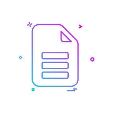 Document icon design vector Ilustración de archivo