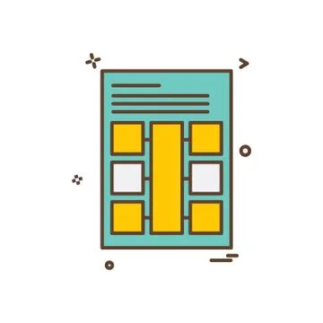 Document icon design vector Ilustración de archivo