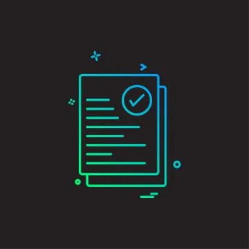 Document icon design vector Ilustración de archivo