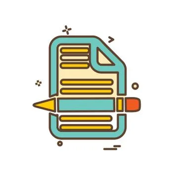 Document icon design vector Ilustración de archivo