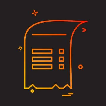 Document icon design vector Ilustración de archivo