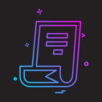 Document icon design vector Ilustración de archivo