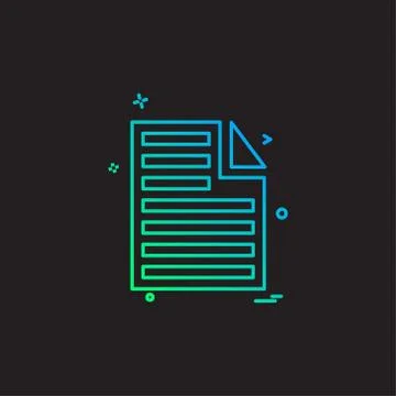 Document icon design vector 库存插图
