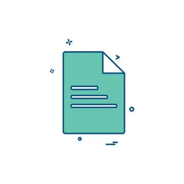 Document icon design vector Ilustración de archivo