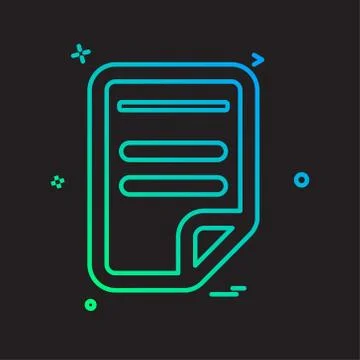 Document icon design vector Illustrazione stock