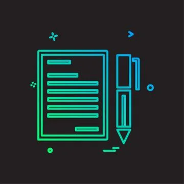 Document icon design vector 库存插图