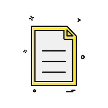Document icon design vector Ilustración de archivo