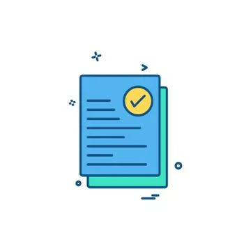 Document icon design vector 库存插图
