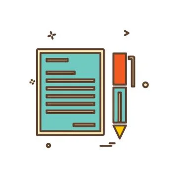 Document icon design vector Ilustración de archivo