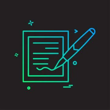Document icon design vector Ilustración de archivo