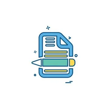 Document icon design vector Ilustración de archivo