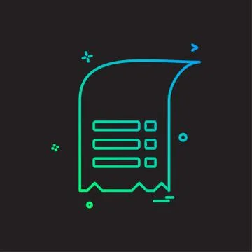Document icon design vector Ilustración de archivo