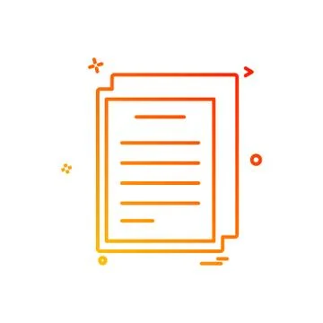 Document icon design vector Ilustración de archivo