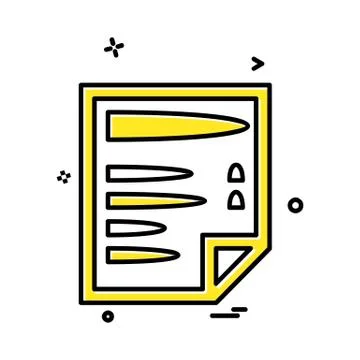 Document icon design vector Ilustración de archivo