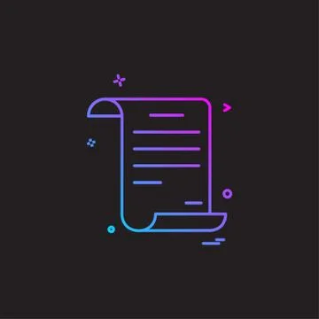 Document icon design vector Ilustración de archivo