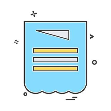 Document icon design vector Ilustración de archivo