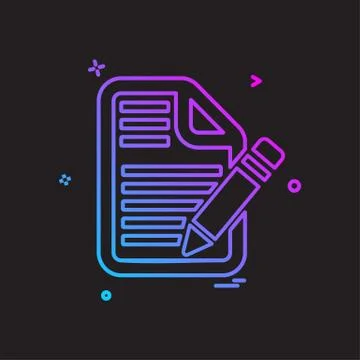 Document icon design vector Ilustración de archivo