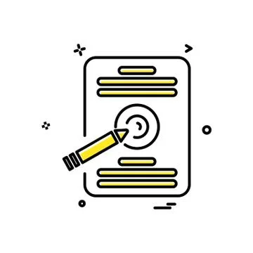 Document icon design vector Ilustración de archivo