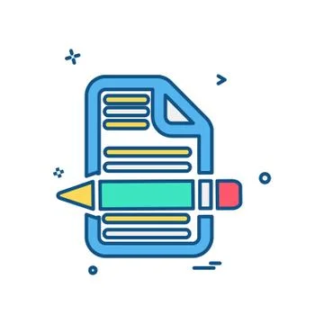 Document icon design vector Ilustración de archivo