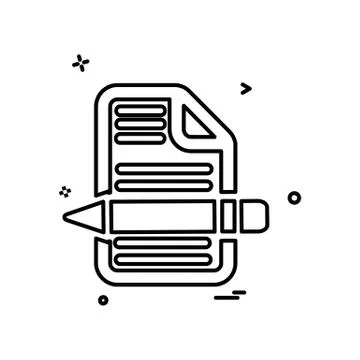 Document icon design vector Ilustración de archivo