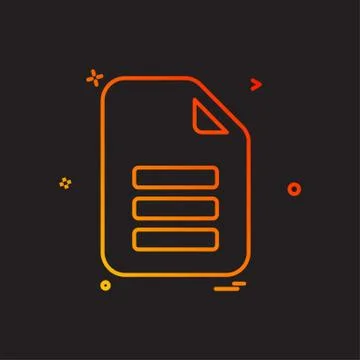 Document icon design vector 库存插图