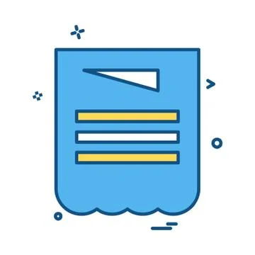 Document icon design vector Ilustración de archivo