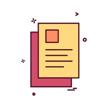 Document icon design vector Ilustración de archivo