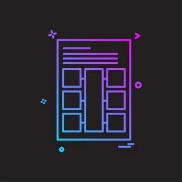 Document icon design vector 库存插图