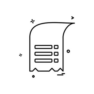 Document icon design vector Ilustración de archivo