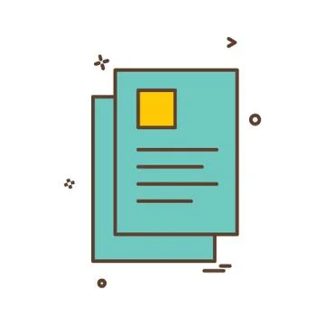 Document icon design vector Ilustración de archivo