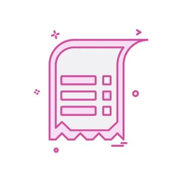 Document icon design vector Stock Illustration