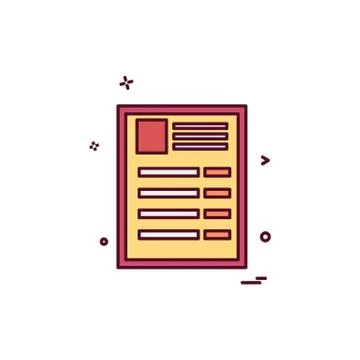 Document icon design vector Ilustración de archivo