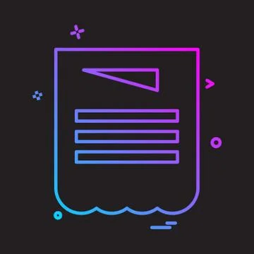 Document icon design vector Ilustración de archivo