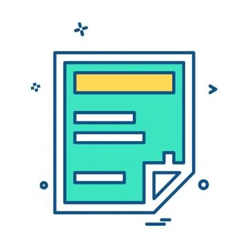 Document icon design vector Ilustración de archivo