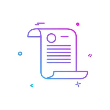 Document icon design vector Ilustración de archivo
