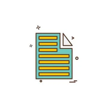 Document icon design vector Ilustración de archivo